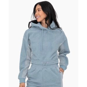 Mono B Blue Textured Hoodie